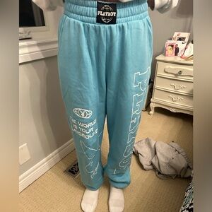 Blue Playboy Sweatpants